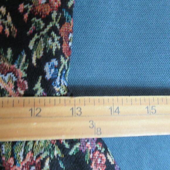 Double Zero Dress Womens Small Black Floral Tapestry Posh Fit & Flare Flirty - Picture 6 of 10